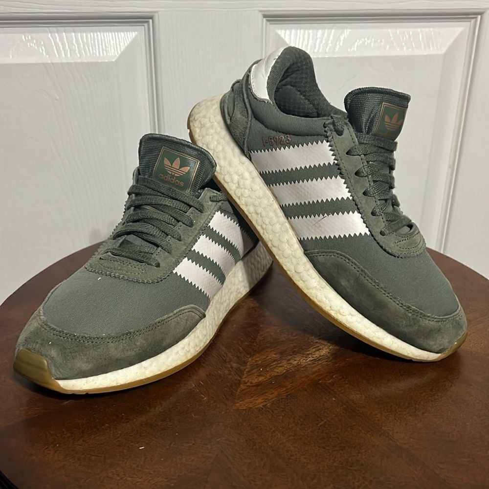🔥 Adidas Original I-5923 Sneakers - Base Green - Casual Running Shoes Men Sz 7‎